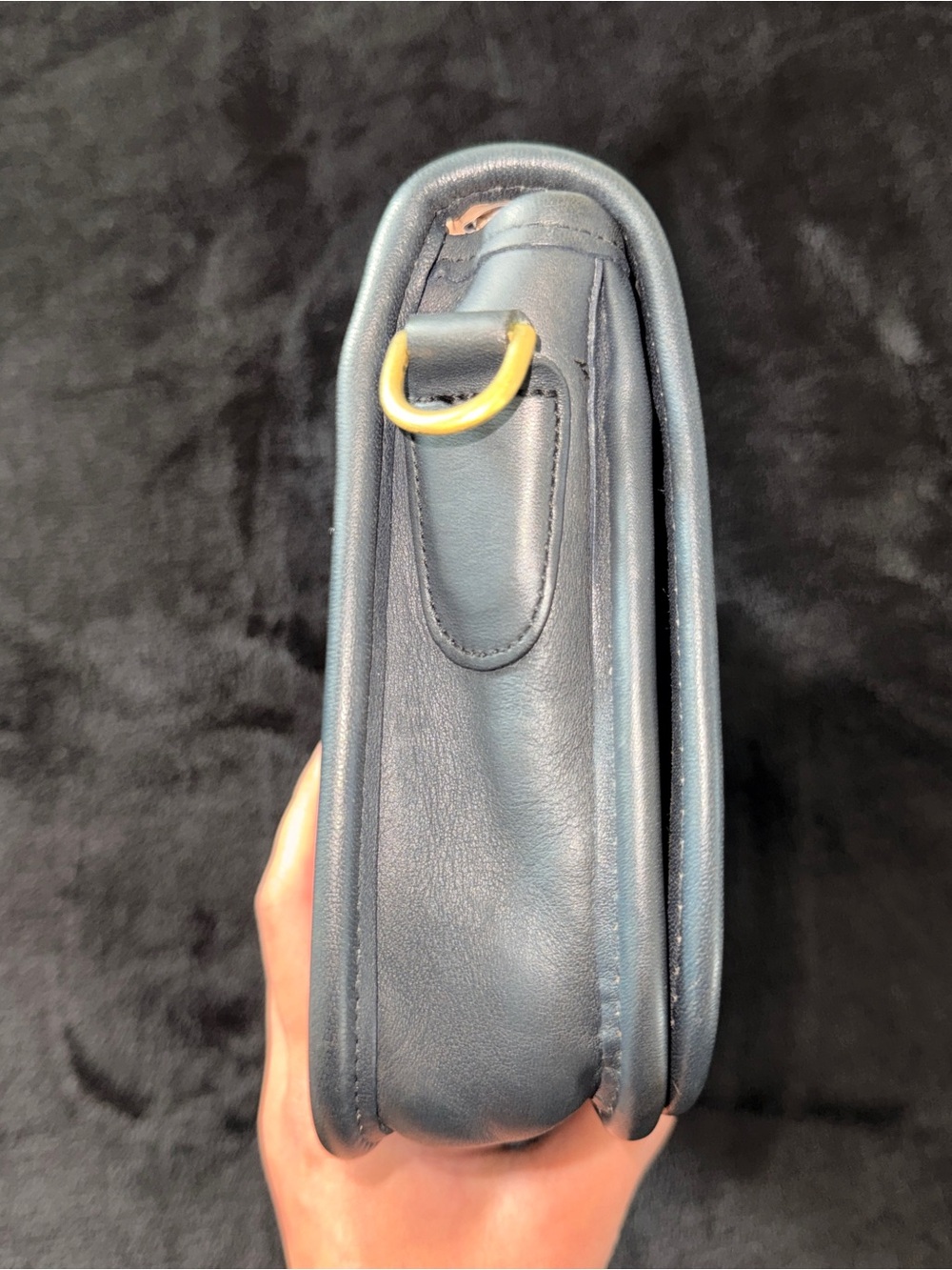 Coach Pre '94 1989 - 1993 Vintage Navy Blue Pocket Purse - Picture 8 of 13